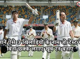 जानें ऐसे 3 खिलाड़ियों के नाम जो टेस्ट में बिना छक्के लगाए खूब रन बनाए Know the 3 test batsman name